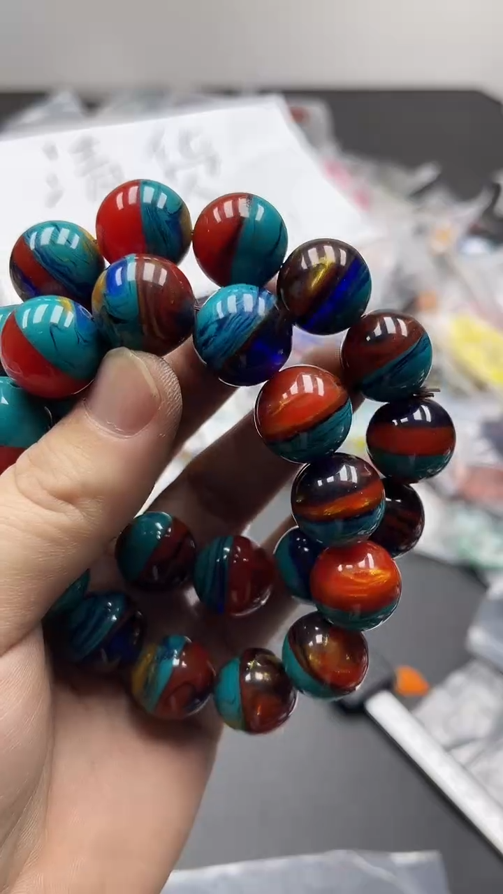 【闪购商品】硅化珊瑚手链未镶嵌123手串