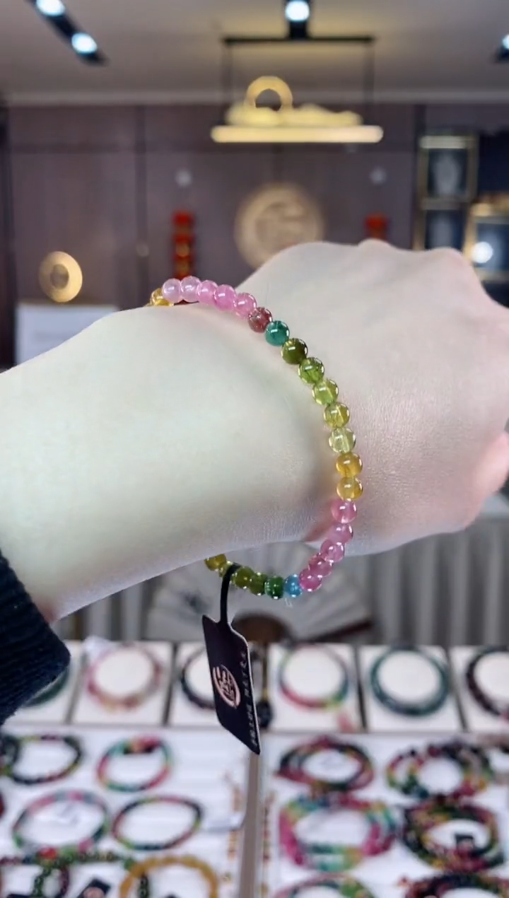 【闪购商品】碧玺单圈手串4mm+未镶嵌F338-041208