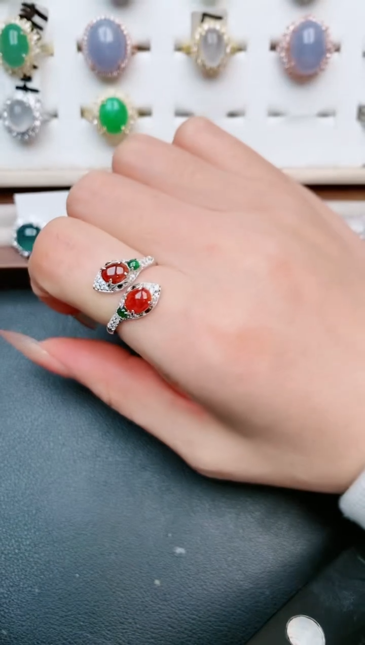 【闪购商品】翡翠戒指银S925镶嵌.....