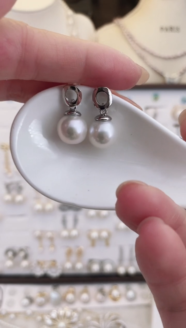 合金耳饰淡水珍珠102圆珠默认微瑕11.3mm