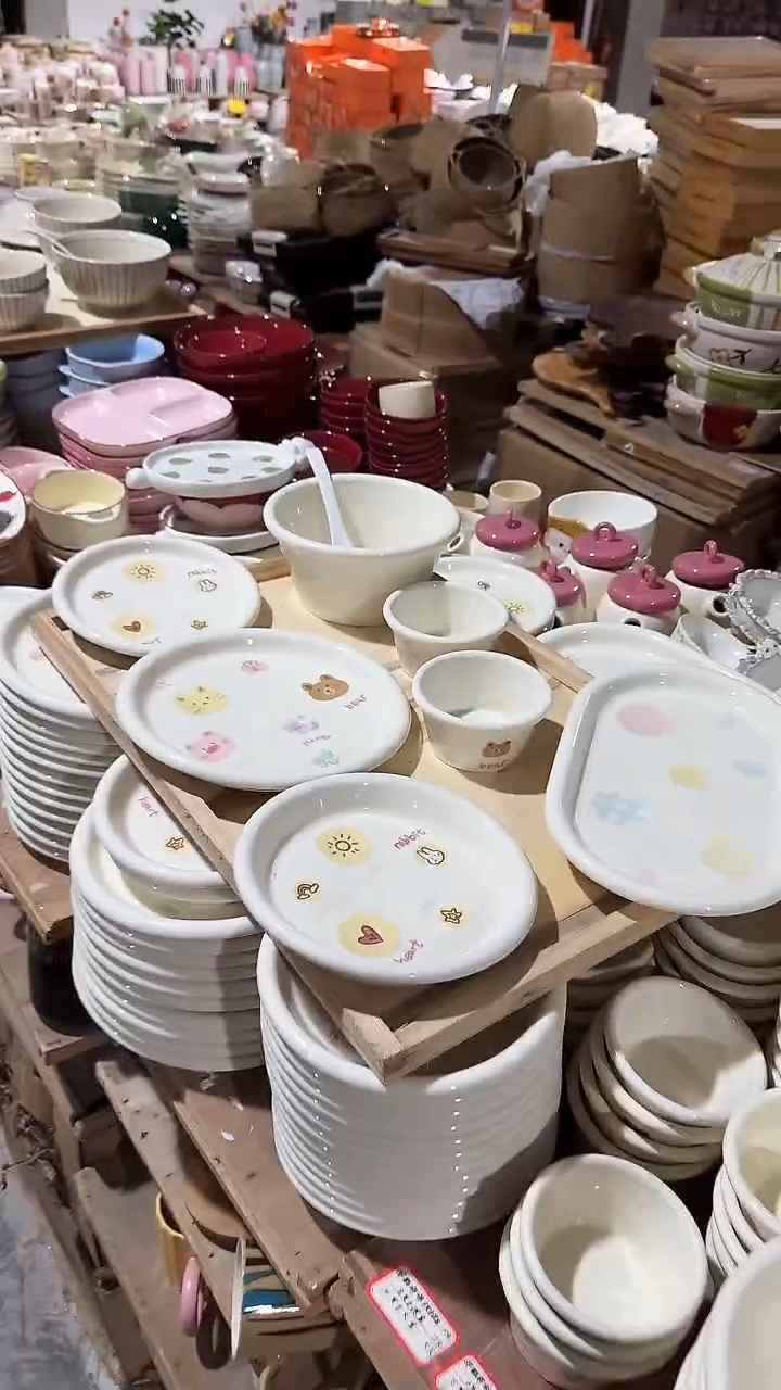 陶瓷胖胖反边8件套微瑕 凑满20元包邮