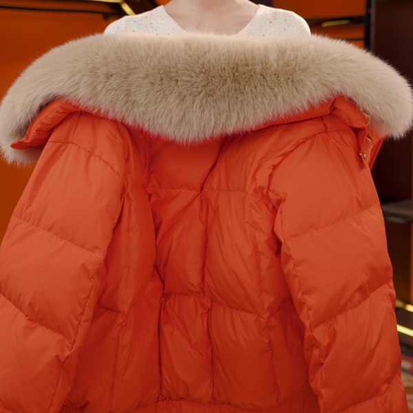 杭州原版正品2025新款羽绒服大毛领正版原版羽绒服-X