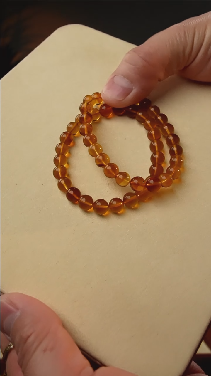 【闪购商品】琥珀颈饰未镶嵌7+灵草珀手串