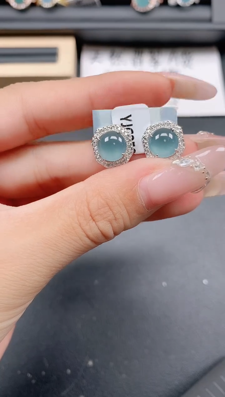 银S925镶嵌戒指翡翠111