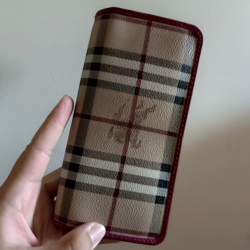 95新 BURBERRY/博柏利 08-04格子卡包专柜价3200