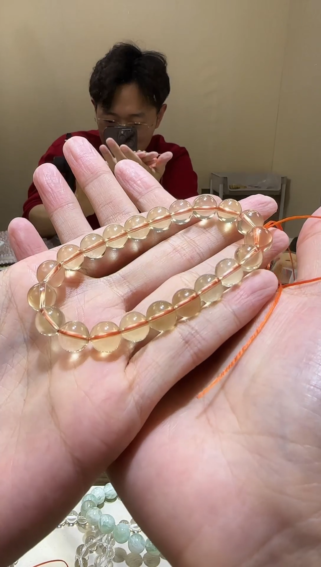 【闪购商品】水晶手链未镶嵌黄水晶9+