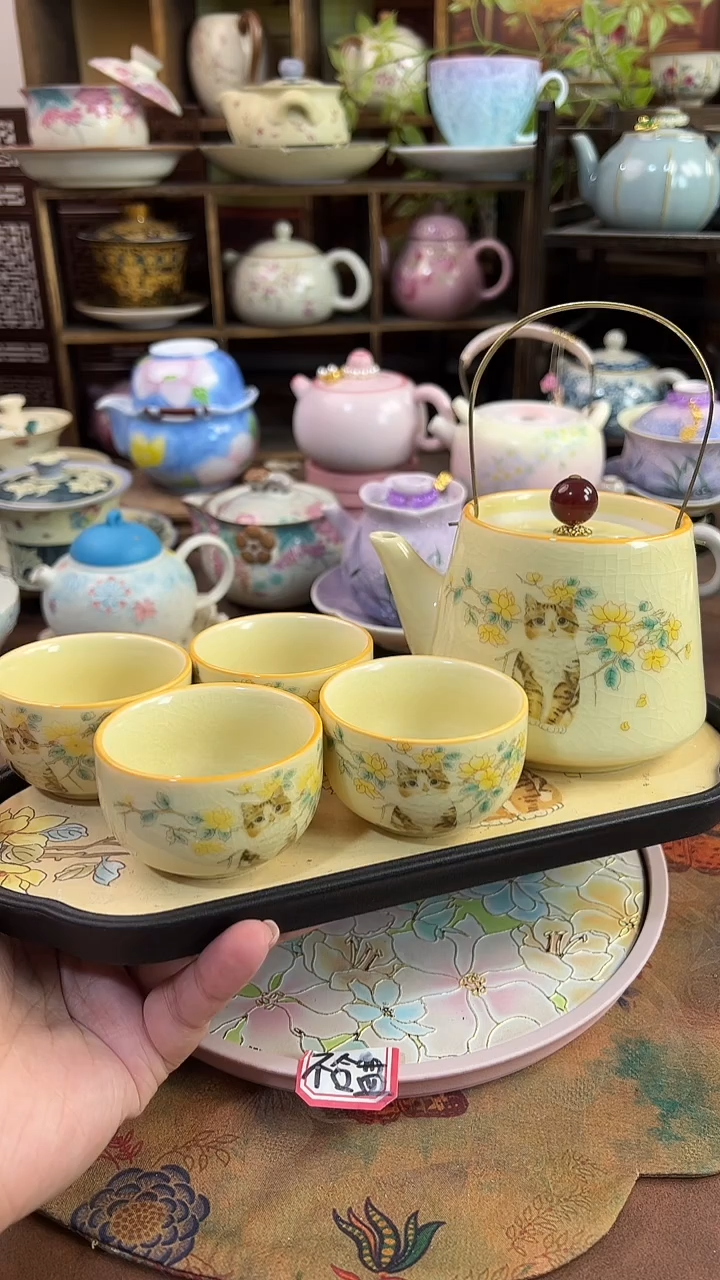 1壶4杯1个茶盘的