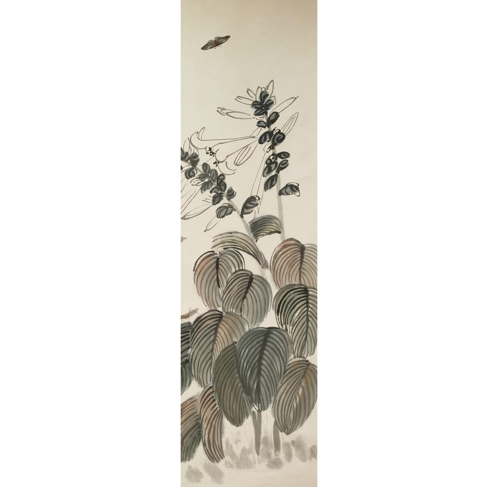 【辽拍】V250709-2-508《花卉》（5.5平尺) 纸本镜片 ws1225