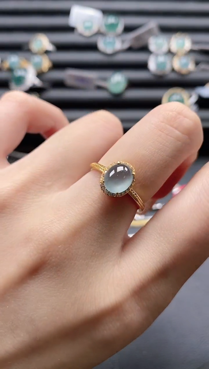 【闪购商品】翡翠戒指银S925镶嵌1111