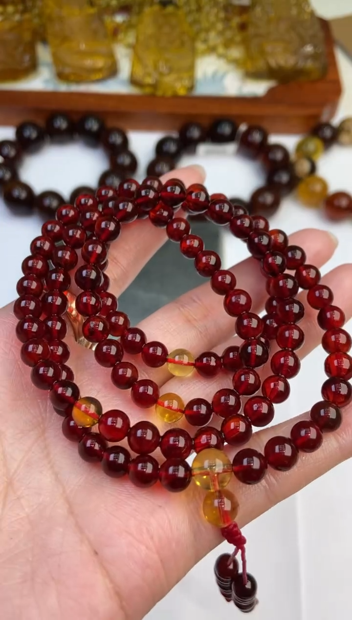 未镶嵌琥珀颈饰2201660/苏/珠链 多样性一件发