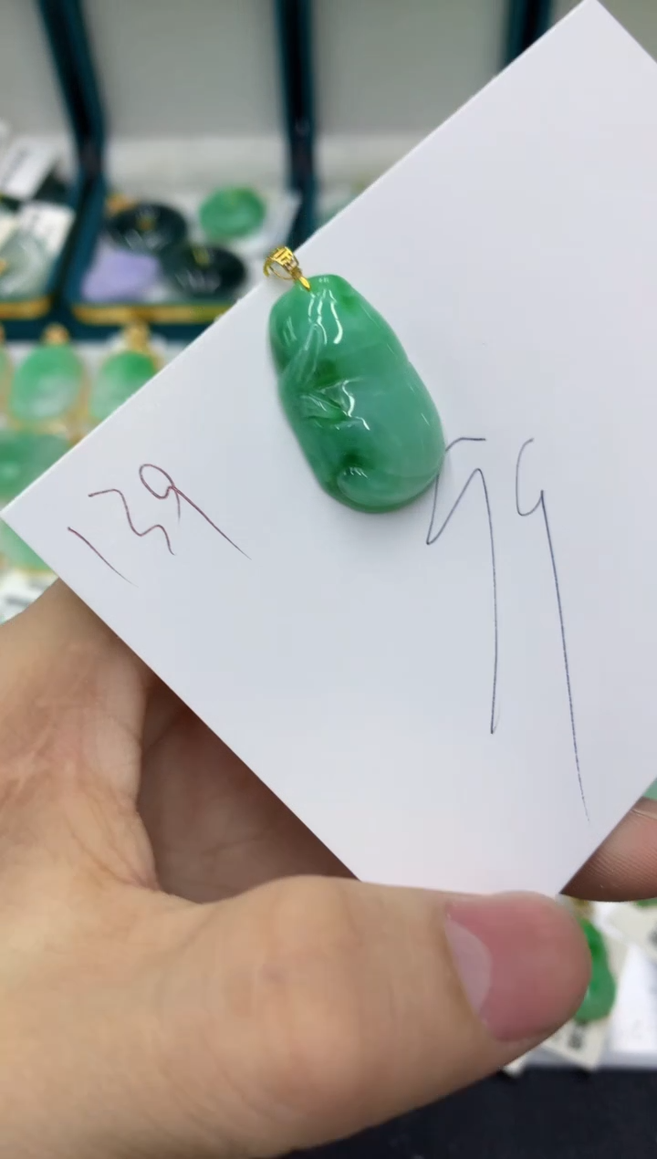 【闪购商品】翡翠颈饰18K金镶嵌1111111111