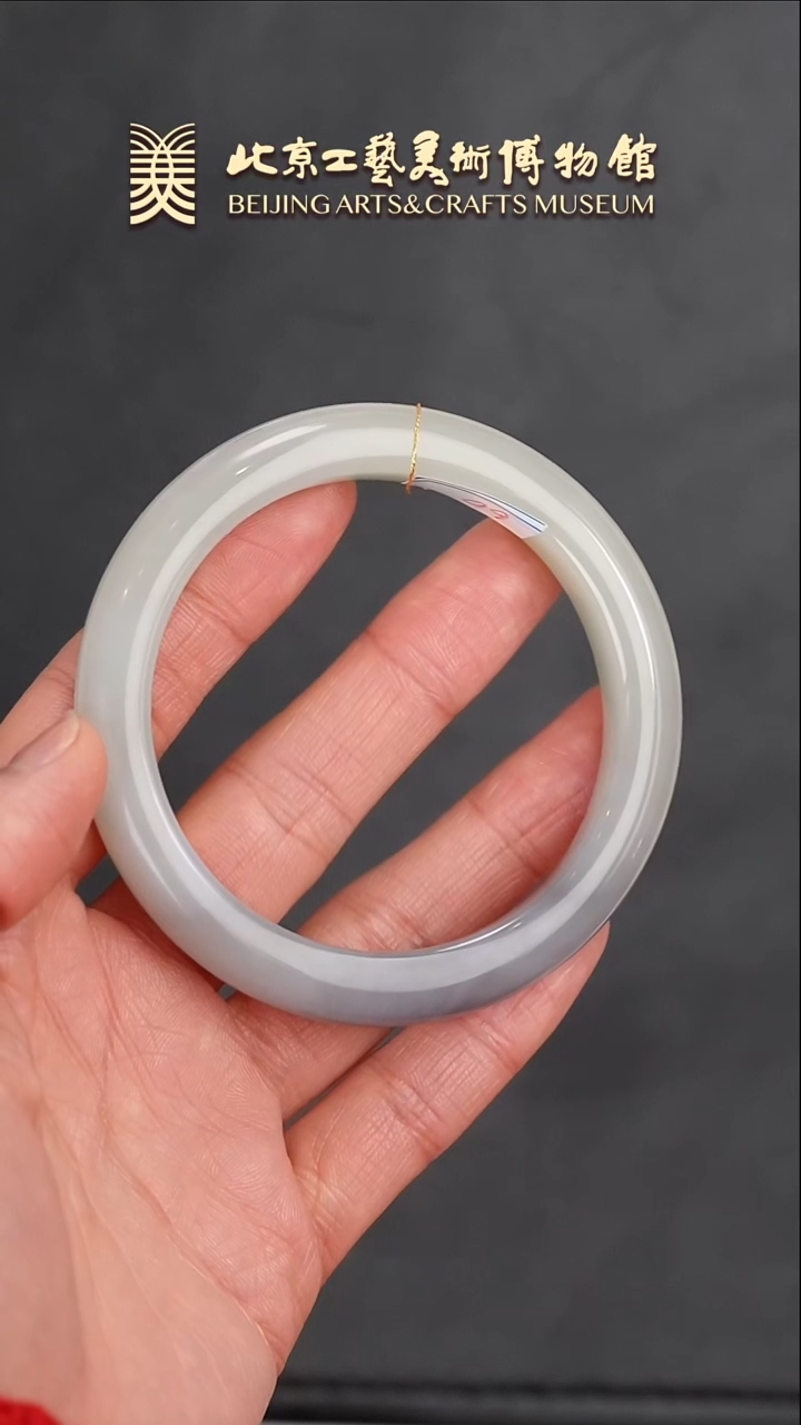 【闪购商品】和田玉手镯未镶嵌B0123GMD053烟紫色半山半水手镯