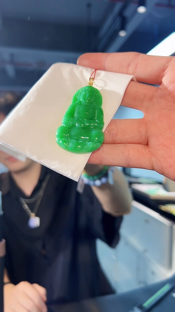 【闪购商品】翡翠18K金镶嵌颈饰缅料A货/支持复检/一件