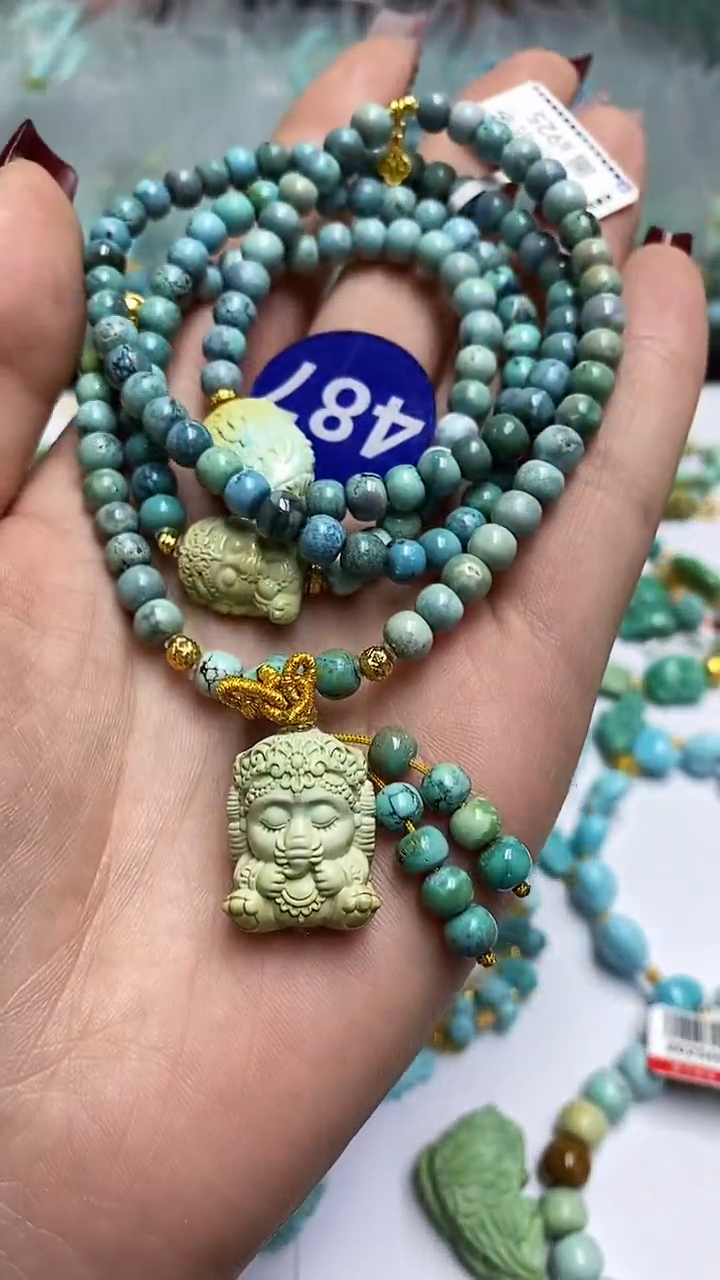 【闪购商品】绿松石多圈银S925镶嵌487