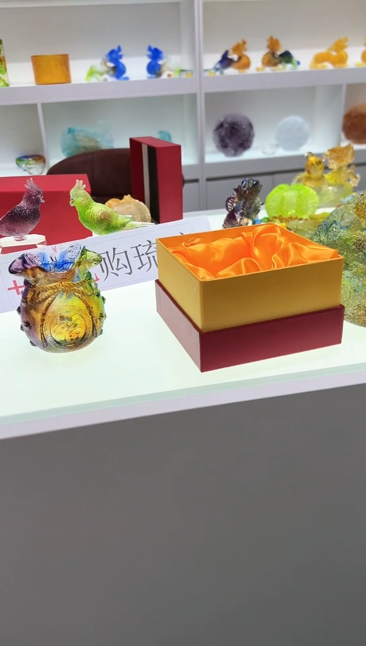 【闪购商品】泥塑古法琉璃钱袋摆件
