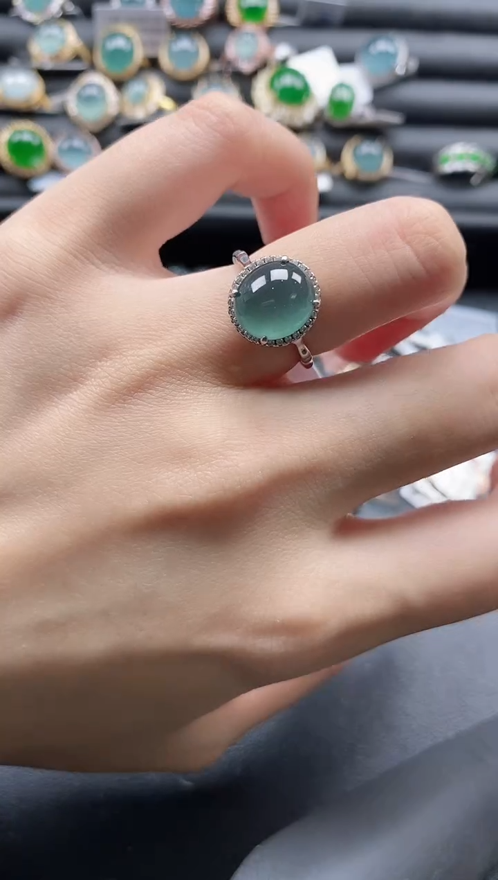 【闪购商品】翡翠戒指银S925镶嵌11111