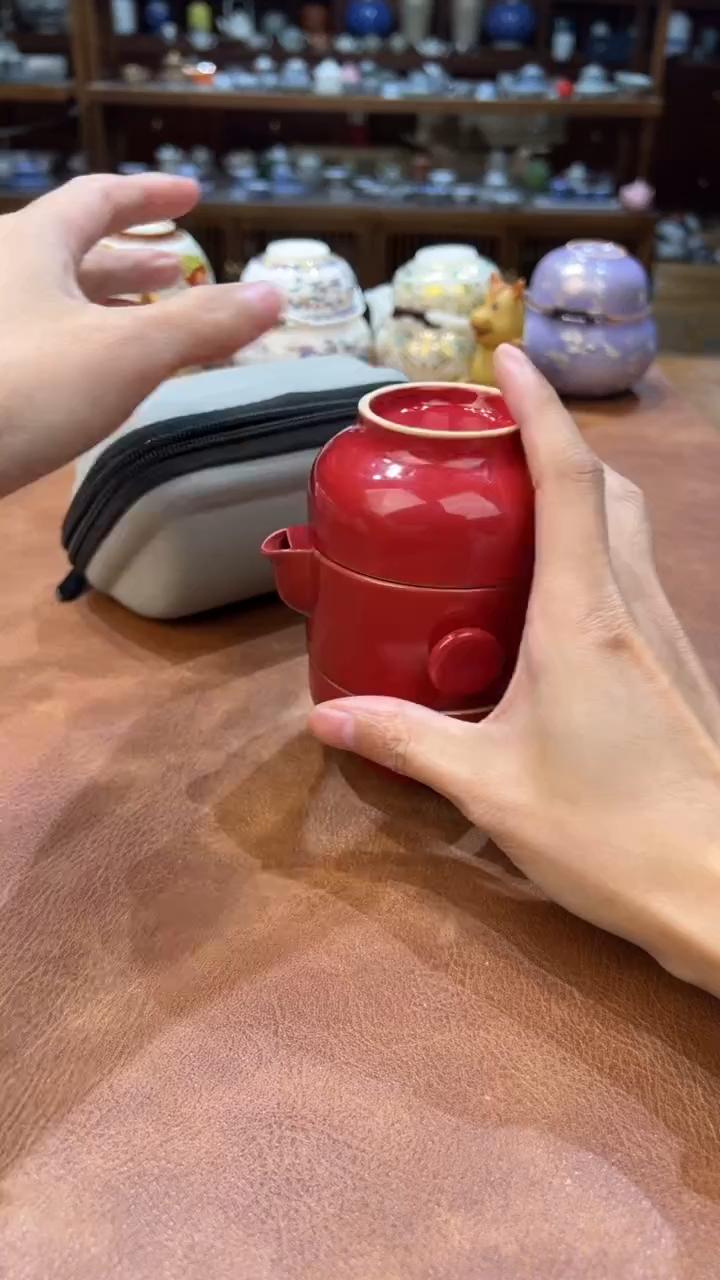 真的很便宜会开片的旅行茶具