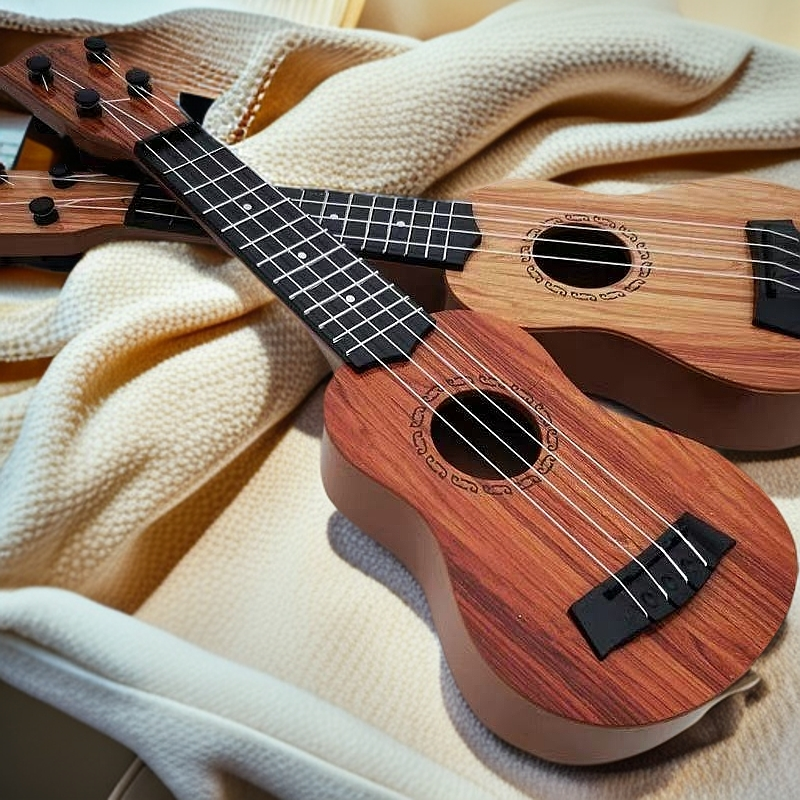 仿真装饰尤克里里儿童仿真吉他可弹奏启蒙益智乐器音乐玩具摆件