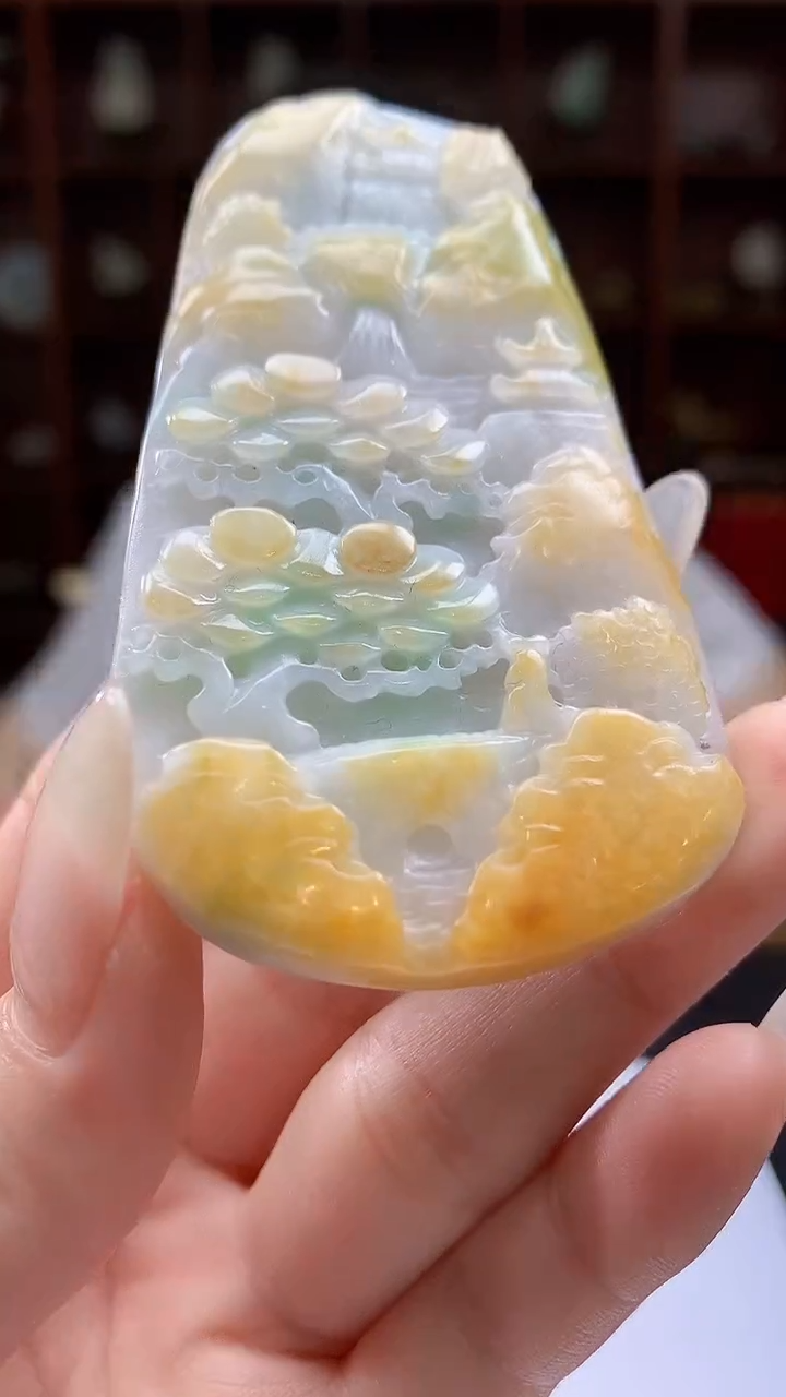 【闪购商品】定制翡翠未镶嵌8046jj-毛货挂件91