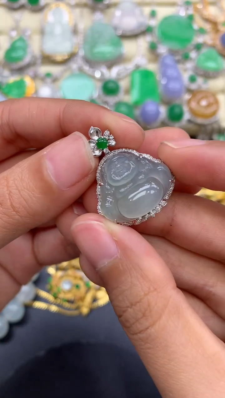 【闪购商品】翡翠颈饰18K金镶嵌350-中国好珍宝