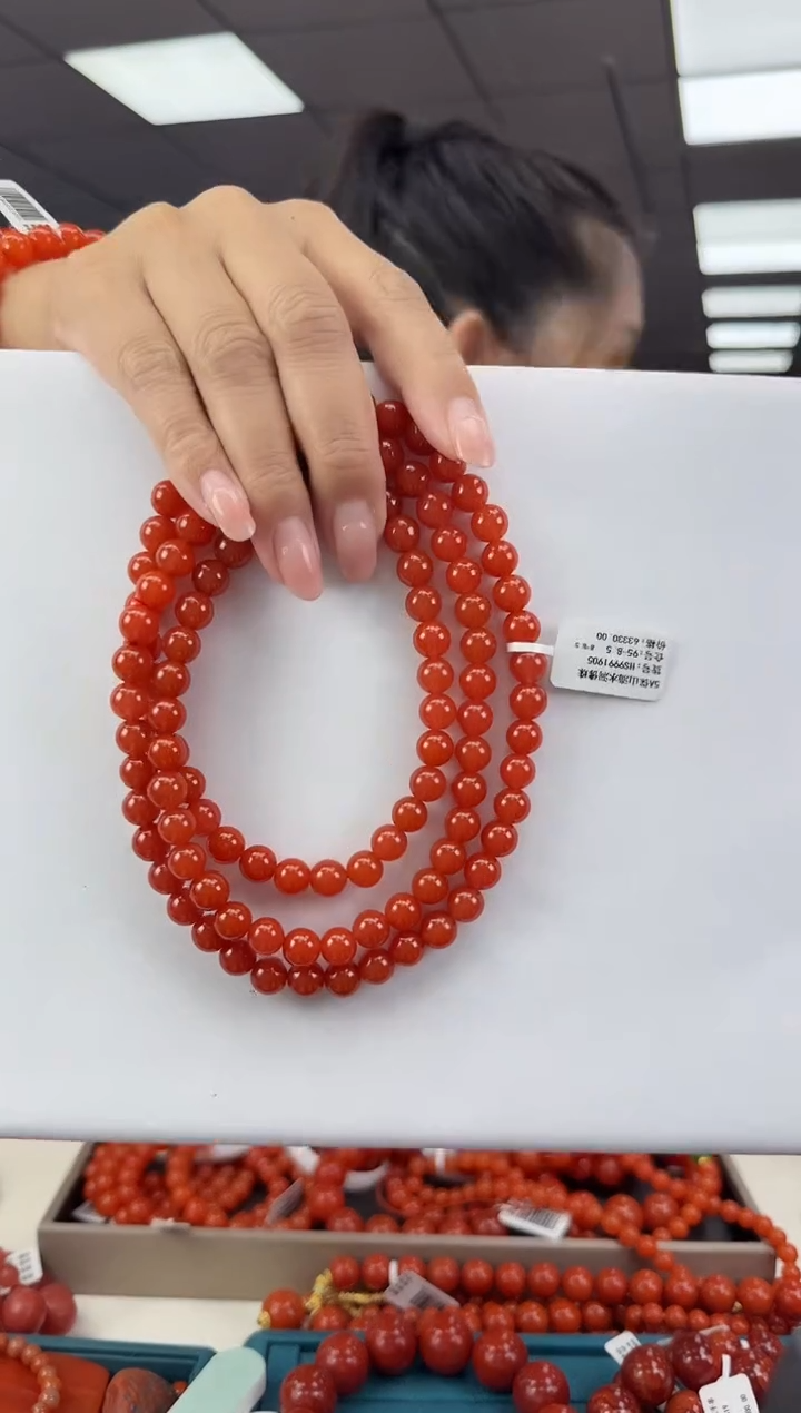 南红玛瑙珠串未镶嵌多样发其一/8/HS9991905