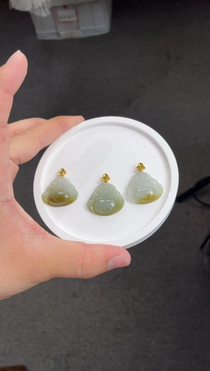 吊坠(不含链)18K金镶嵌翡翠DDJ52662/多样性发一件