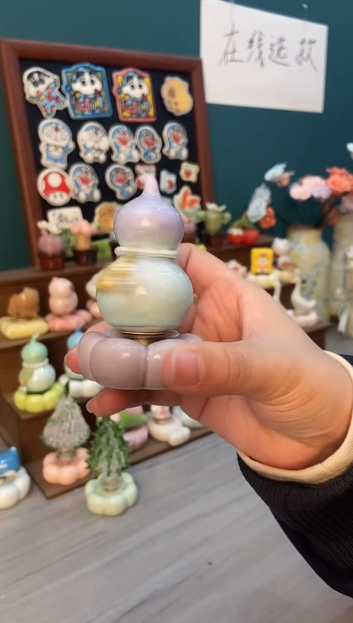 摆件陶紫色葫芦景德镇陶瓷摆件1个装