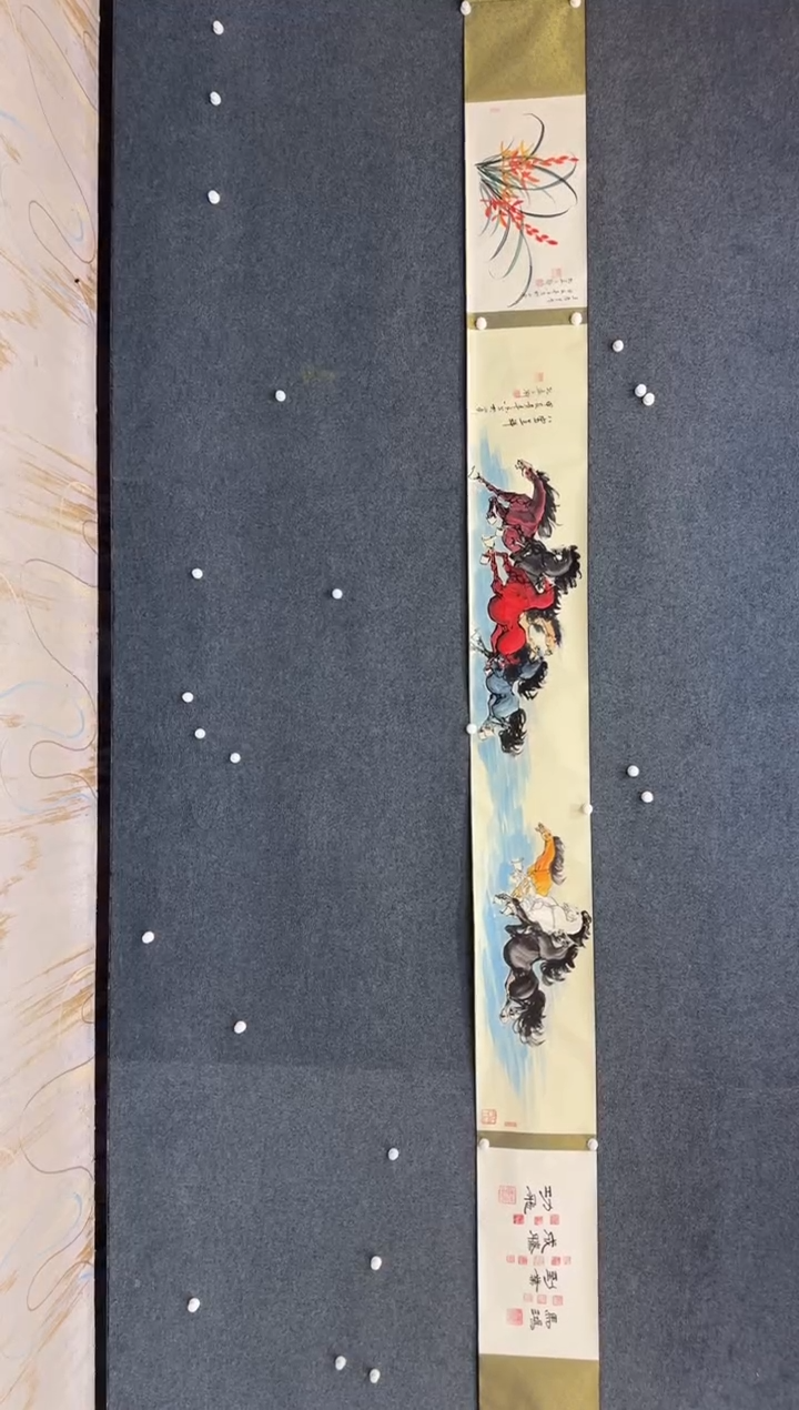 【闪购商品】国画1.12展馆-黄春香五米长卷-骏马15