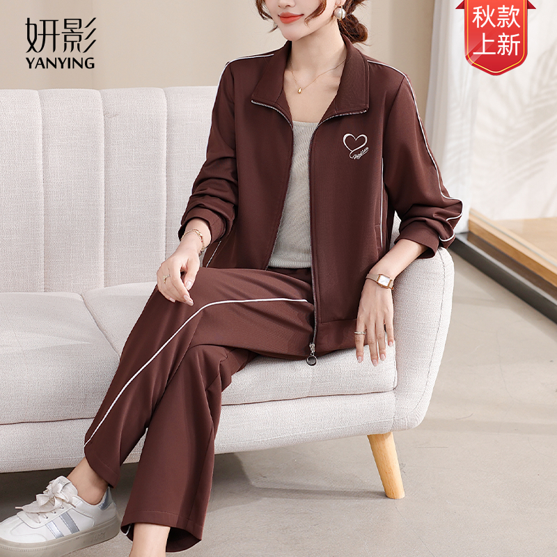 妍影休闲运动套装显瘦洋气时髦卫衣肯豆风气质中老年妈妈装