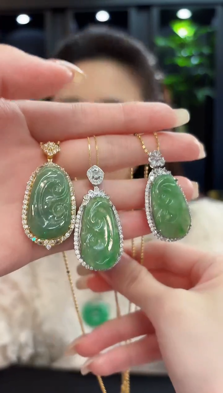 吊坠(不含链)未镶嵌翡翠如意 缅料A货/多样性发货/一件