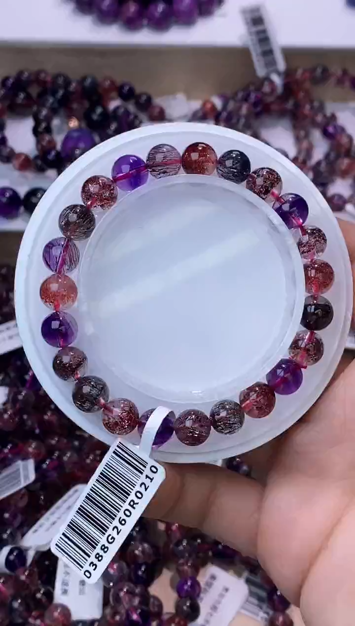 【闪购商品】水晶手链未镶嵌黑加仑超七8m+