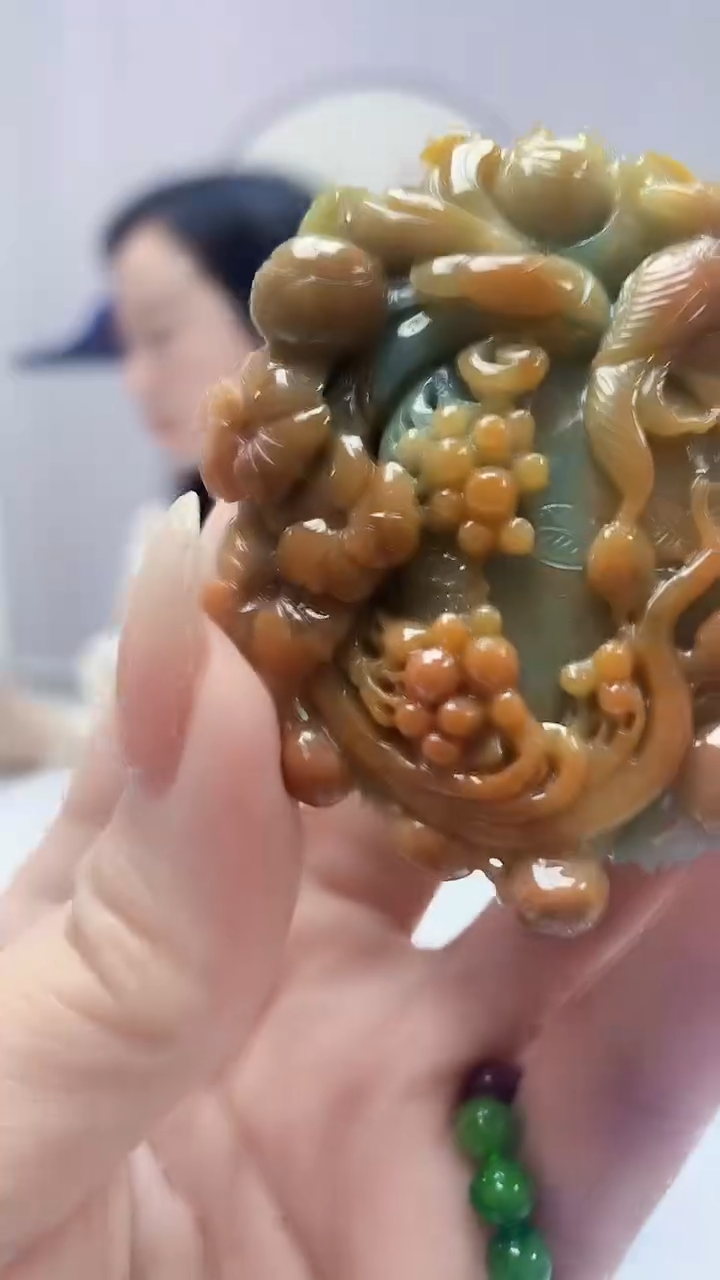 定制翡翠未镶嵌4852dd-毛货挂件赠珠链147