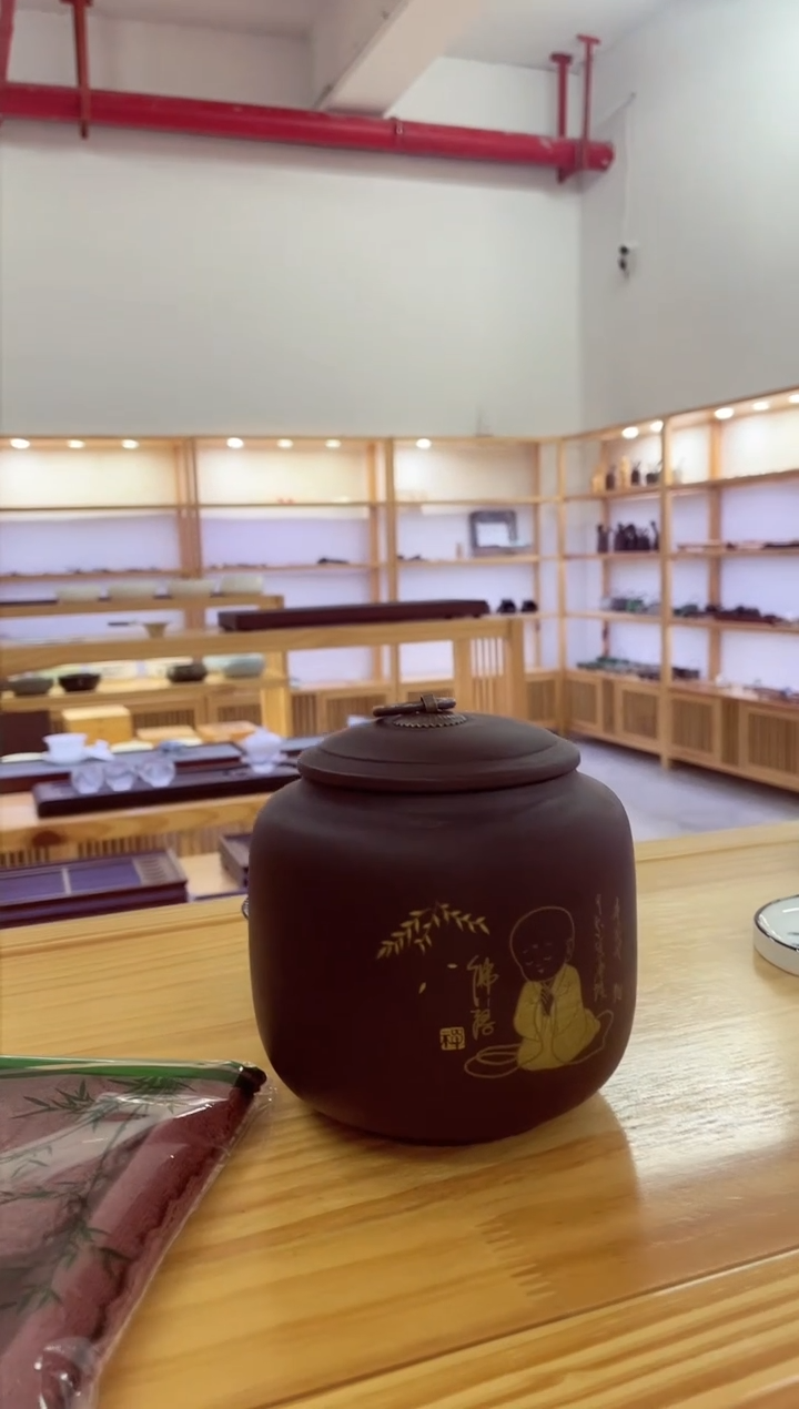 【闪购商品】紫砂【四两茶叶罐】佛悟和尚@@MCYGZSSLFW