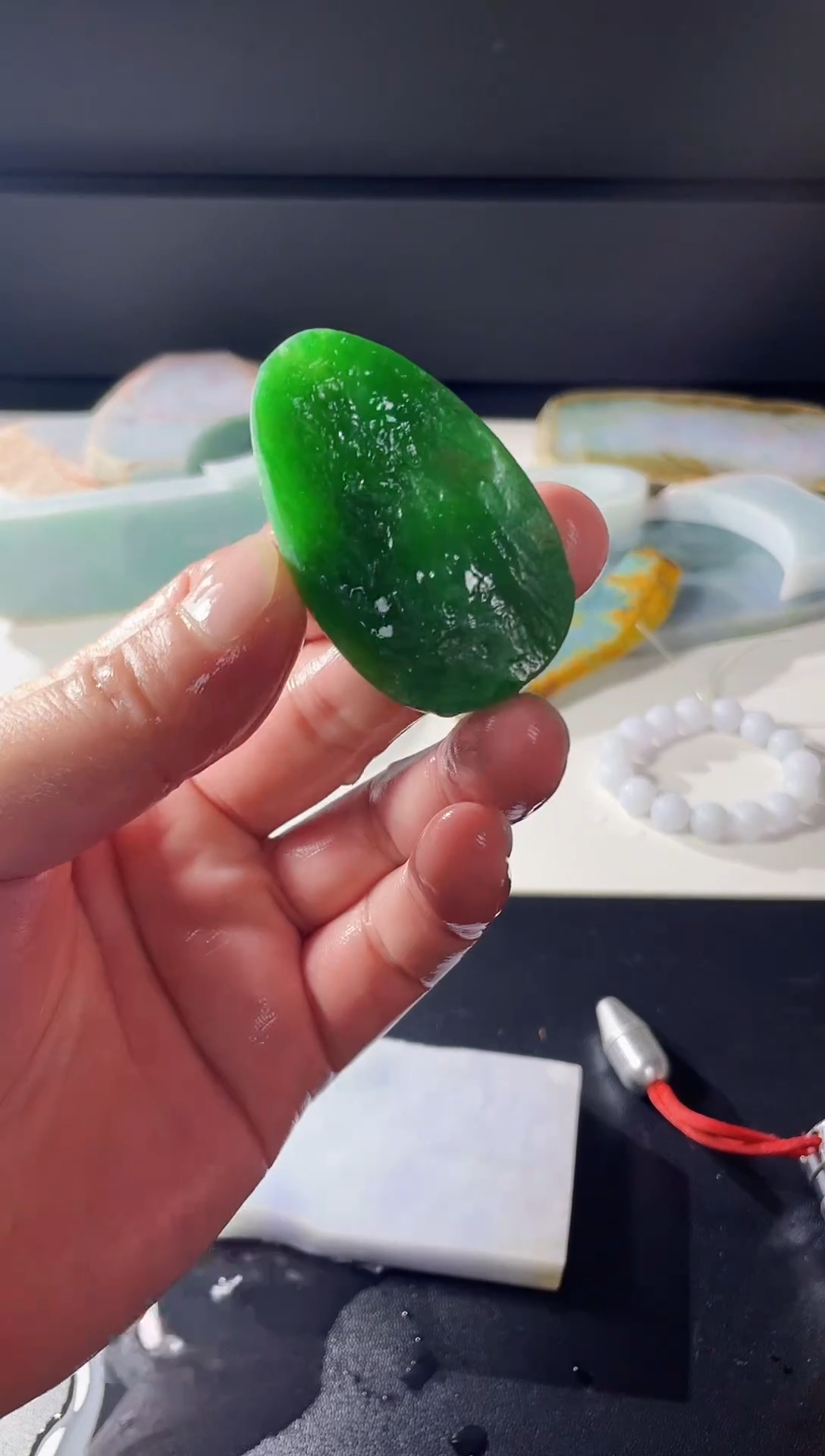 颈饰未镶嵌翡翠天然缅甸A货翡翠