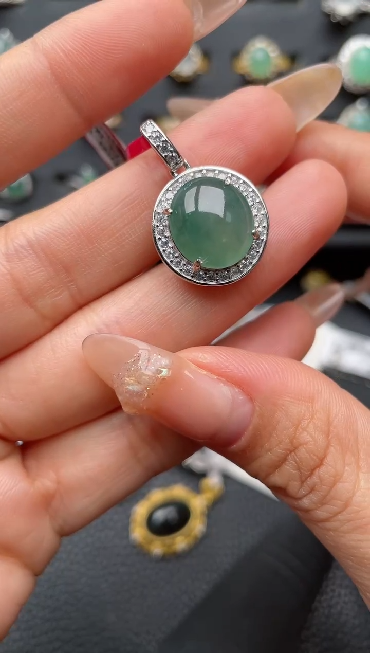 【闪购商品】翡翠戒指银S925镶嵌2222222222  46
