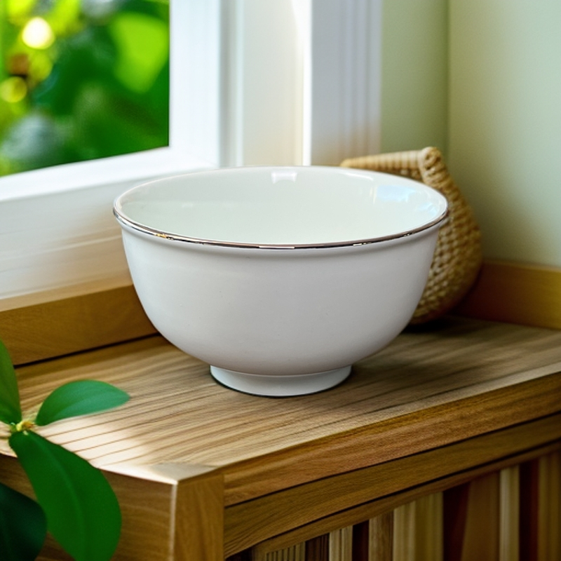 念东方高品质鲁青瓷【描金】汤粥碗米饭碗