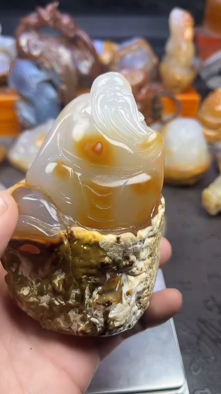 【闪购商品】玛瑙/玉髓摆件未镶嵌1