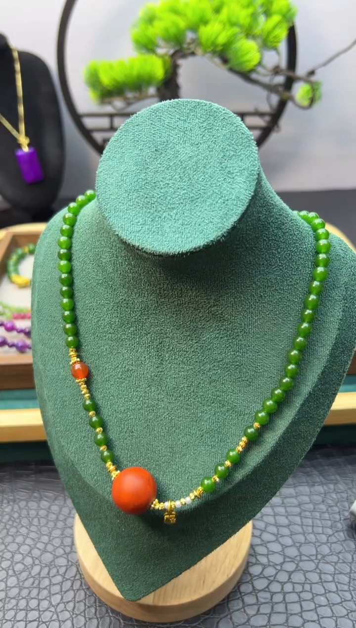 【闪购商品】和田玉颈饰14K金镶嵌X717       