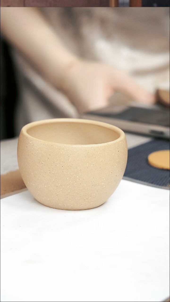茶壶紫砂人*豆青砂钢杯