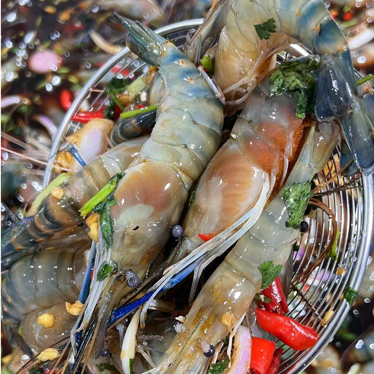 【顺丰包邮】生腌罗氏虾 500克*2桶 点关注送梭子蟹块500克1桶