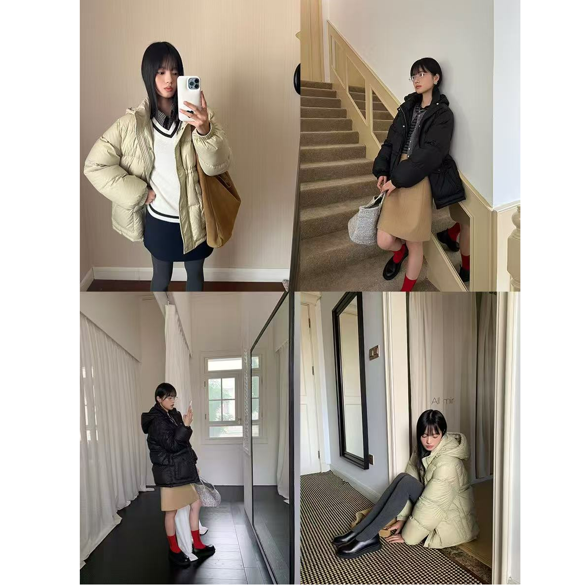 十三行ALLO FU-冬季福秒宽松立领大口袋厚款羽绒服#3636