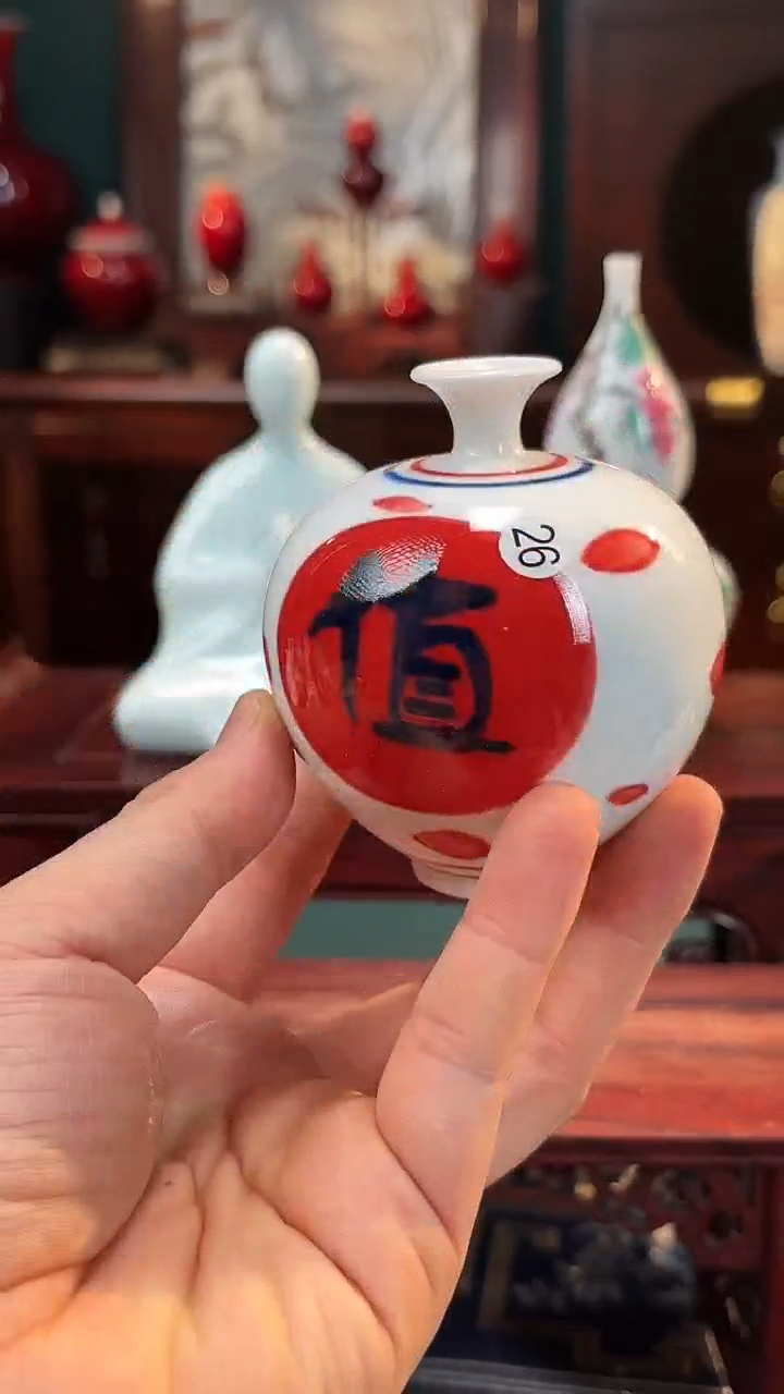 【闪购商品】摆件釉下五彩纯手工手绘原创瓷器