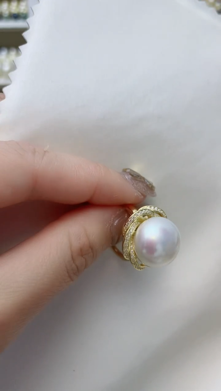 【闪购商品】海水珍珠戒指银S925镶嵌A115