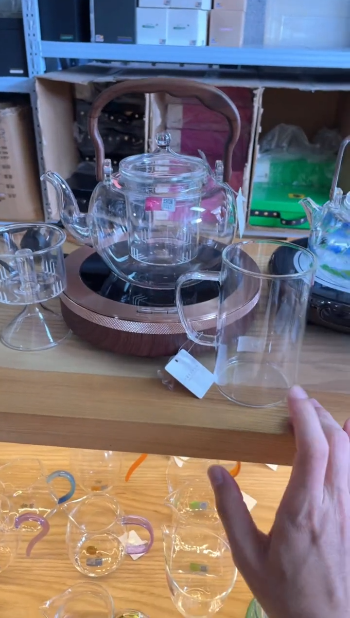 茗凤祥x5胡桃木+山雅壶透明+清简杯