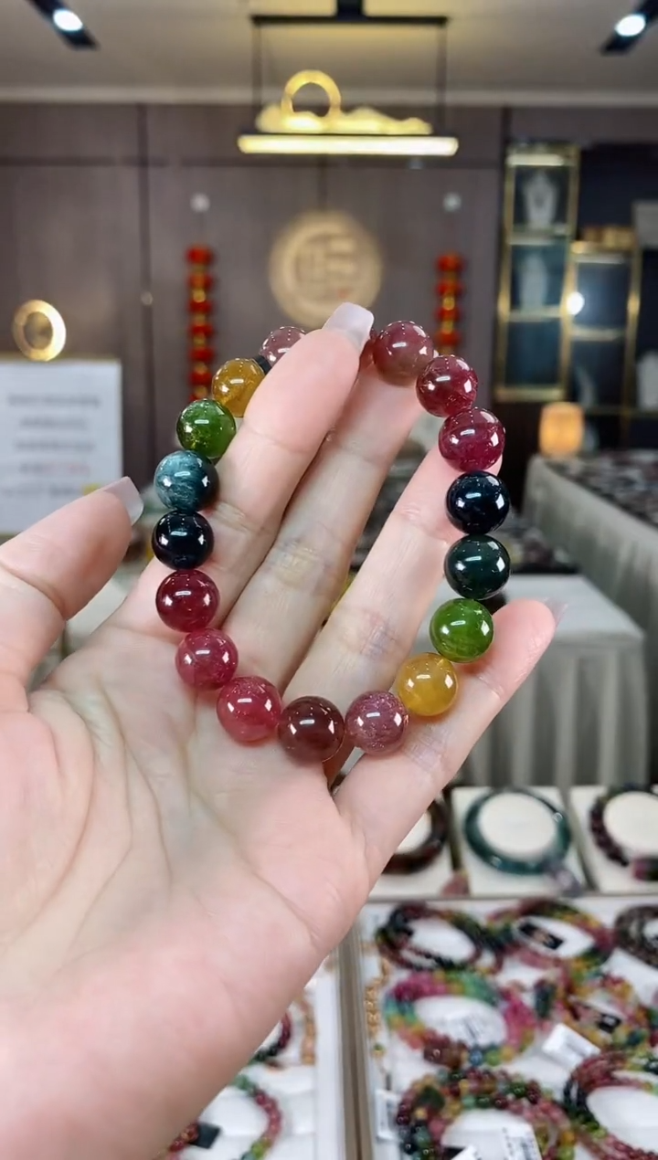 【闪购商品】碧玺单圈手串11mm+未镶嵌（多样性发一条）hon 