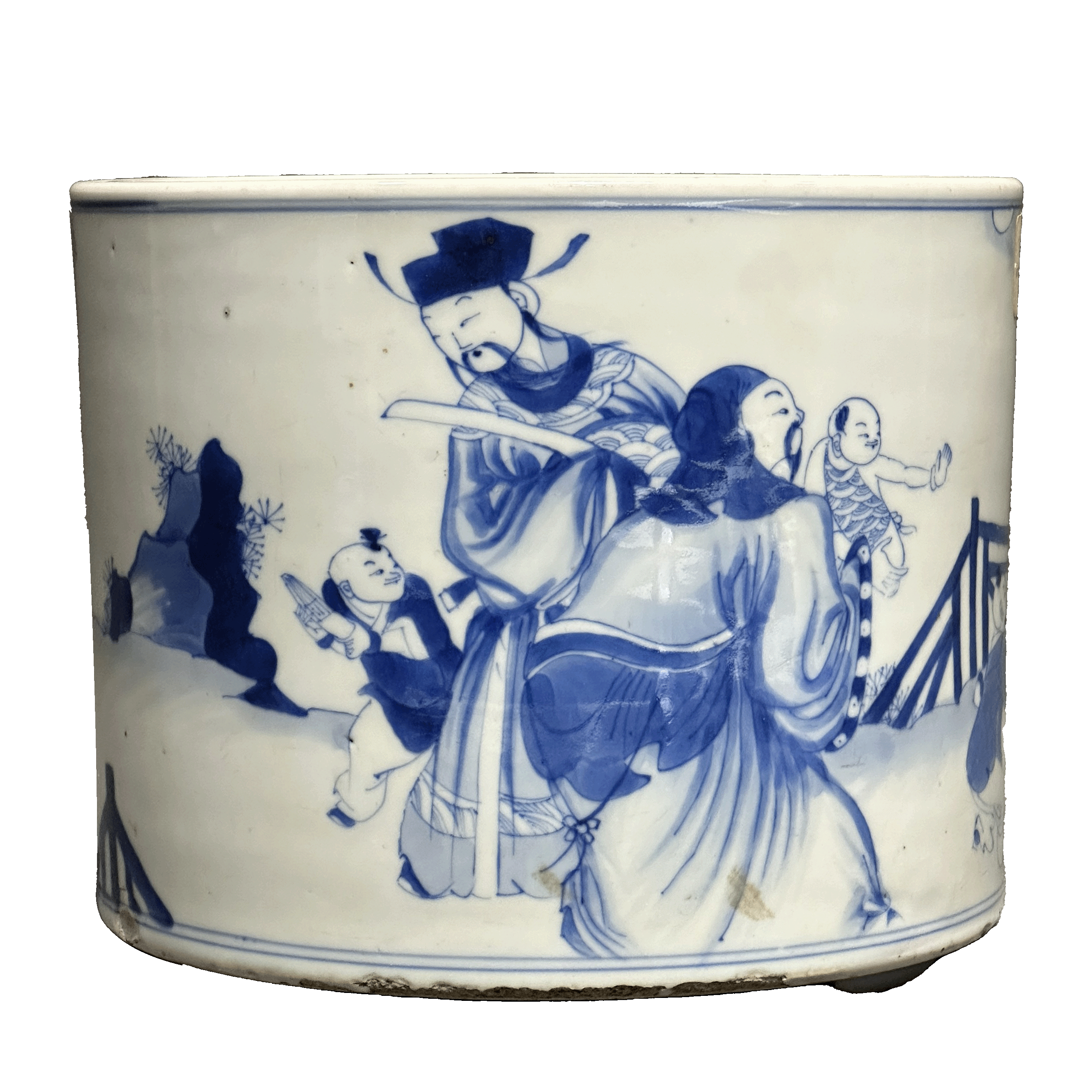 Lot1249青花人物故事纹笔海古董拍卖