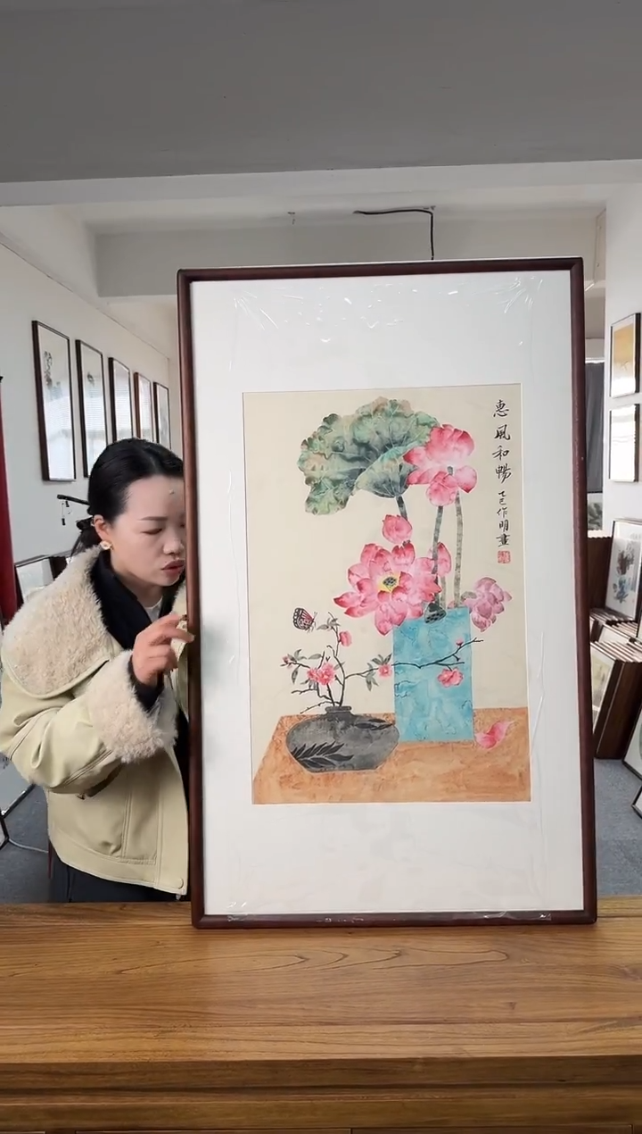 书法钟作明05-63*103尺寸手绘同款