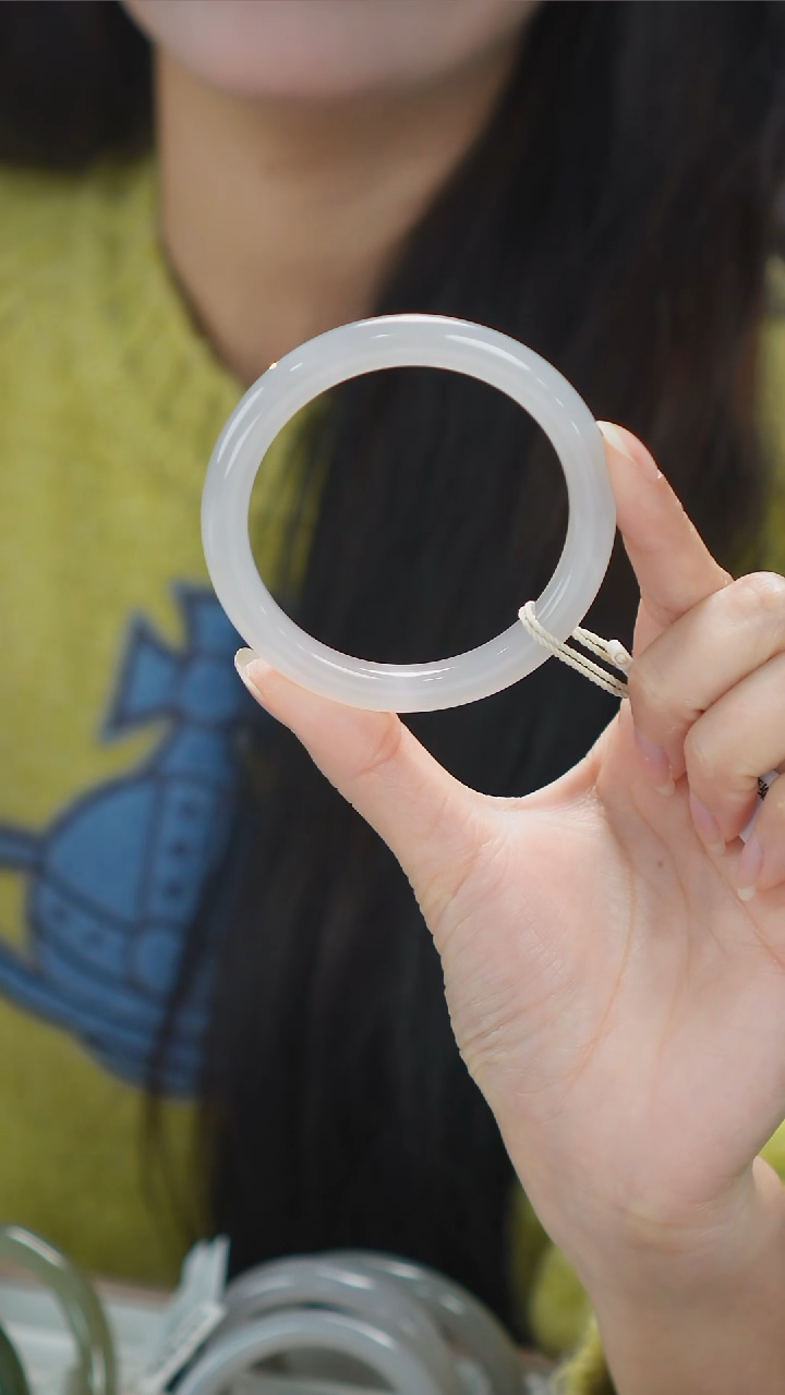 【闪购商品】和田玉手镯未镶嵌27【柚子来啦】和田玉拍一发一55