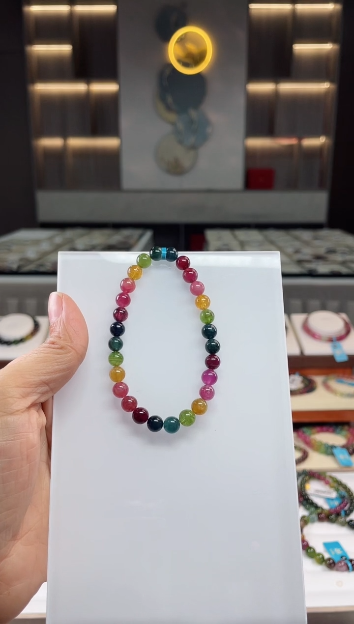 单圈手串未镶嵌碧玺（多样性发一条）Q