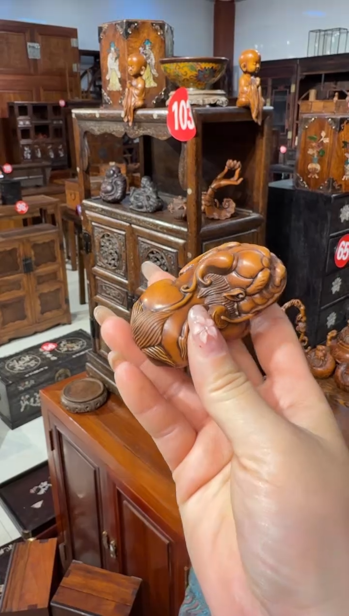 木木头款黄杨木貔貅手把件68.888888888